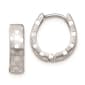 Gold Classics&#40;tm&#41; 14kt. White Gold Diamond Cut Hoop Earrings - image 1