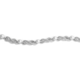 Gemstone Classics&#40;tm&#41; Fresh Water Pearl Sapphire Bracelet