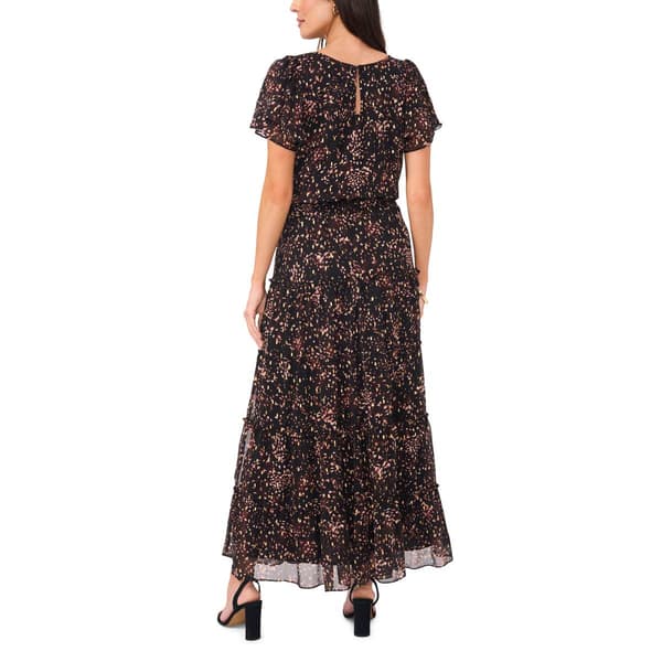 Plus Size MSK Abstract Chiffon Maxi Dress