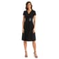 Womens R&M Richards Short Sleeve Ruched Rhinestone Trim Dress - image 1