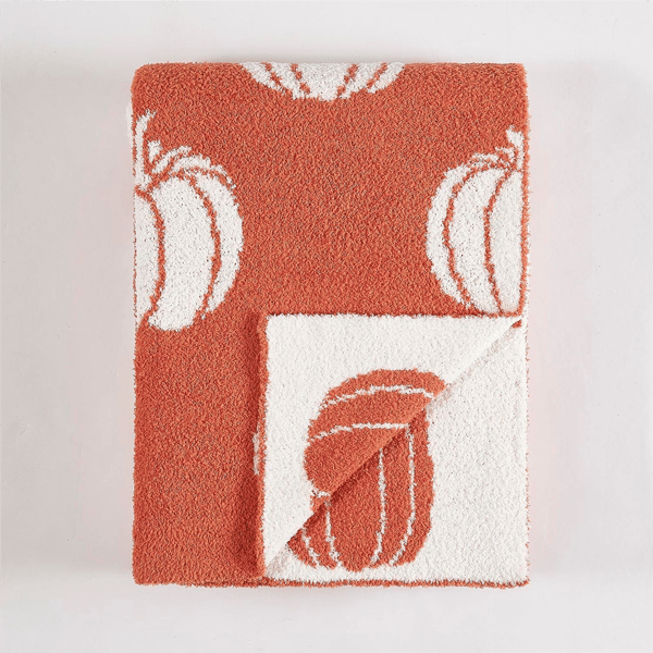 Truly Soft Cozy Pumpkins Reversible Throw Blanket