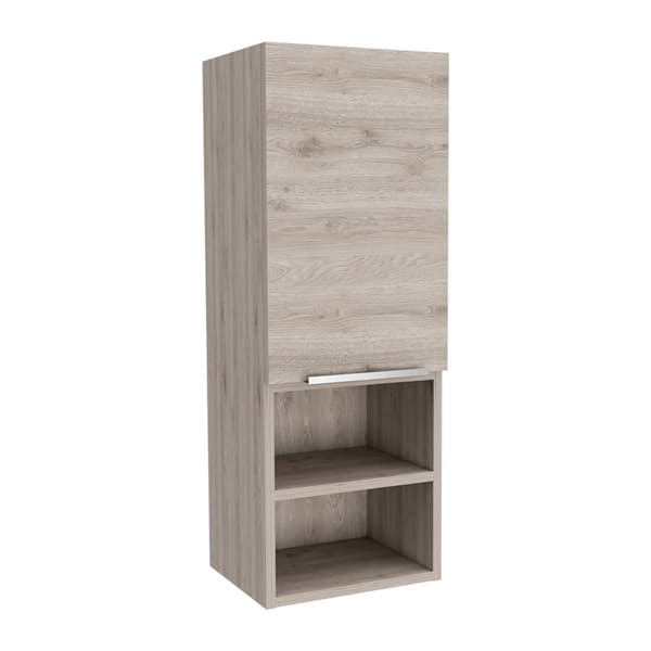 FM FURNITURE Ezra Light Grey Bathroom Cabinet