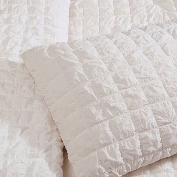 Tahari Home Luca Seersucker Grid Cotton-Rich 3pc. Comforter Set