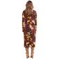 Womens Kathy Ireland Long Sleeve Mesh Ruched Midi Dress - image 2