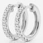 Nova Star(R) 1ctw. Sterling Silver Lab Grown Diamond Hoop Earrings - image 1