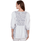 Petite Ruby Rd. French Riviera 3/4 Sleeve Mixed Floral Blouse - image 2