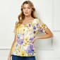 Womens Sara Michelle Short Sleeve Cord Floral Mesh - image 1