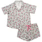 Juniors Peanuts Snoopy Cool Notch Collar Shorty Pajama Set - image 2