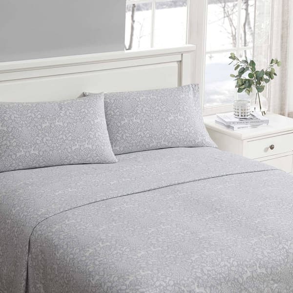 Laura Ashley Deer Dance Cotton Flannel Sheet Set