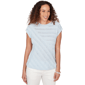 Womens Skyes the Limit Sunny Blue Skies Solid Cap Sleeve Boatne - image 1
