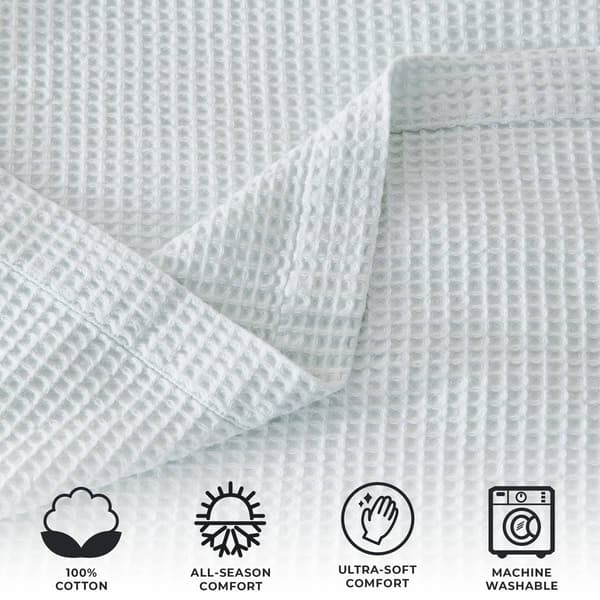 FreshFolds Cotton Lightweight Waffle Weave Blanket