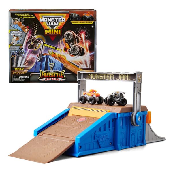 Spin Master Monster Jam Mini Freestyle Flip Arena Playset