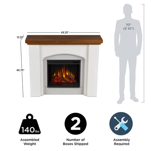 Real Flame Anika Mantel Electric Fireplace
