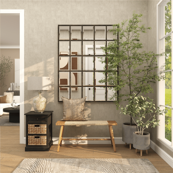 9th & Pike® Traditional Brown Wood Bench