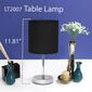 Simple Designs Chrome Mini Basic Table Lamp w/Shade - Set of 2 - image 5
