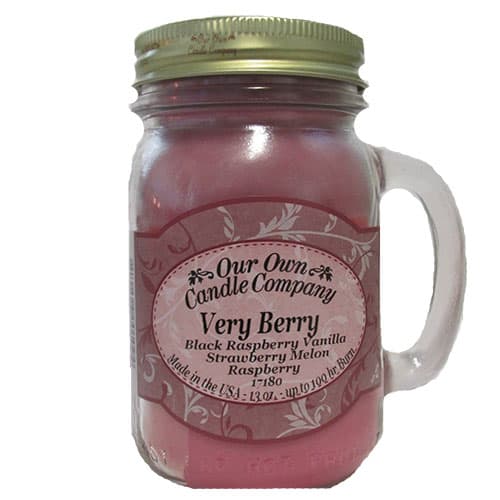 Our Own Candle Company 13oz. Very Berry Large Mason Jar Candle - image 