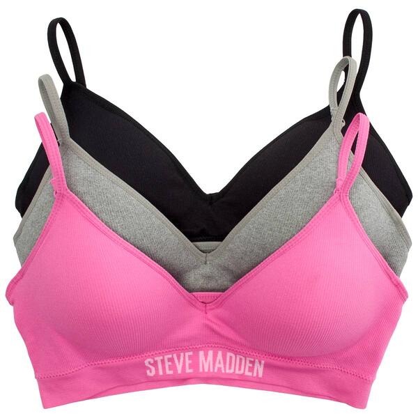 Womens Steve Madden 3pk. Wire Free Molded Seamless Bras SM19751A3 - image 