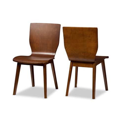 Baxton Studio Elsa Mid-Century Modern Style 2pc. Dining Chair Set
