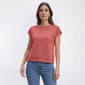 Womens Preswick & Moore(R) Extended Sleeve Floral Daisy Trim Tee - image 1