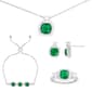 Gianni Argento 4pc. Silver/Lab Emerald Necklace Set - image 1