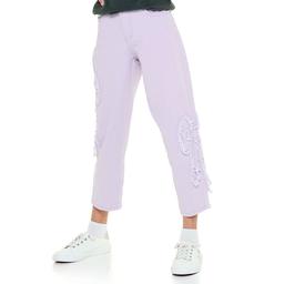 Girls (7-14) YMI(R) Bow Patch Barrel Jeans