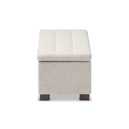 Baxton Studio Roanoke Upholstered Storage Ottoman Bench