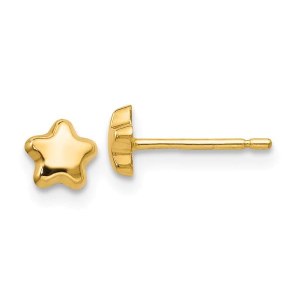 Gold Classics&#40;tm&#41; 14kt. Gold Polished Star Post Earrings - image 