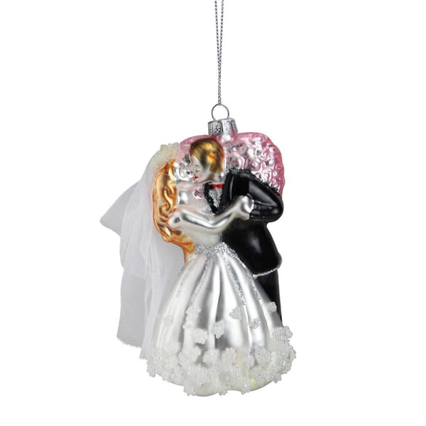 Northlight Seasonal 5.25in. Bride and Groom Christmas Ornament - image 