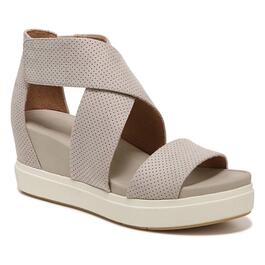 Womens Dr. Scholl's Fabric Strappy Wedge Sandals