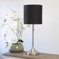 Simple Designs Brushed Tapered Table Lamp w/Fabric Drum Shade - image 5