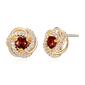 Forever Facets 18kt. Gold Plated January Knot Earrings - image 1