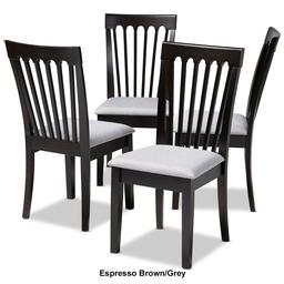 Baxton Studio Minette Wood Dining Chairs - Set of 4