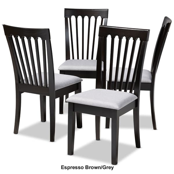 Baxton Studio Minette Wood Dining Chairs - Set of 4
