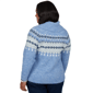 Plus Size Skye’s the Limit Icy Blue Sparkle Fair Isle Sweater - image 2
