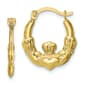 Gold Classics(tm) 10kt. Claddagh Hollow Hoop Earrings - image 1