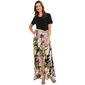Womens Ellen Weaver Solid/Floral Bottom Maxi Dress-Black/Taupe - image 1