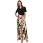 Petite Ellen Weaver Solid/Floral Bottom Maxi Dress-Black/Taupe - image 1