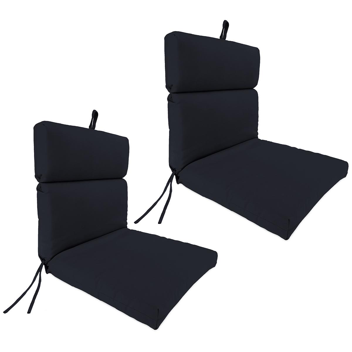 Jordan Manufacturing Navy French Edge Chair Cushions