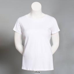 Juniors Plus Aveto Short Sleeve Crew Neck Basic Top