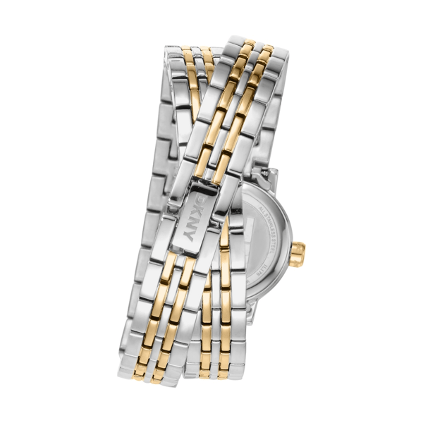 Womens DKNY Mini Green Dial Two-Tone Double Watch - DK1L176M0075