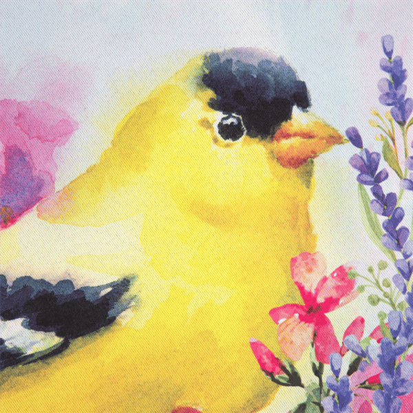 Northlight 40in. Welcome Yellow Finch Spring House Flag
