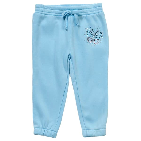 Toddler Girl Sweet Butterfly Rhinestone Jogger Pants - image 