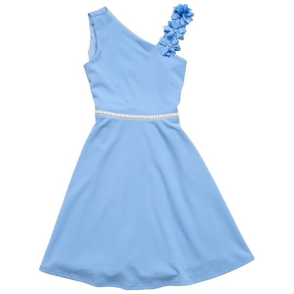 Girls (7-16) Speechless® Sleeveless Flower Shoulder Skater Dress