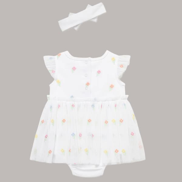 Baby Girl (3-12M) Little Me Floral Popover W/ Headband