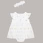Baby Girl (3-12M) Little Me Floral Popover W/ Headband - image 2
