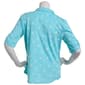 Womens Emily Daniels Elbow Sleeve Tropical Pineapple Blouse - image 2