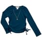 Girls (7-12) Dream Girl Side Cinch Long Sleeve w/ Smiley Necklace - image 1