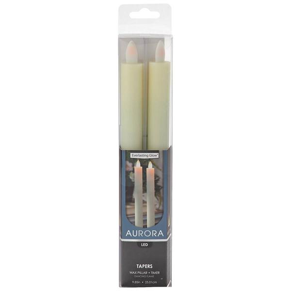 Aurora Set of 2 LED Taper Candles - image 