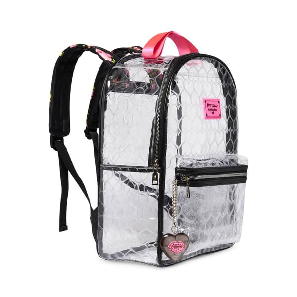Betsey Johnson Clear Backpack with Pouch