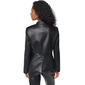 Womens DKNY Button Front Faux Leather Jacket - image 2
